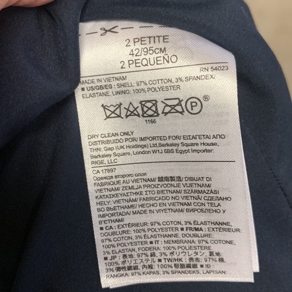 Banana Republic Navy Strapless Peplum Dress, size 2 Petite - Picture 10 of 13